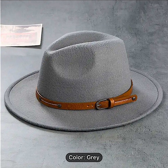 Fedora Grey Hat Unisex Classy Chic Men Women - Picture 1 of 4